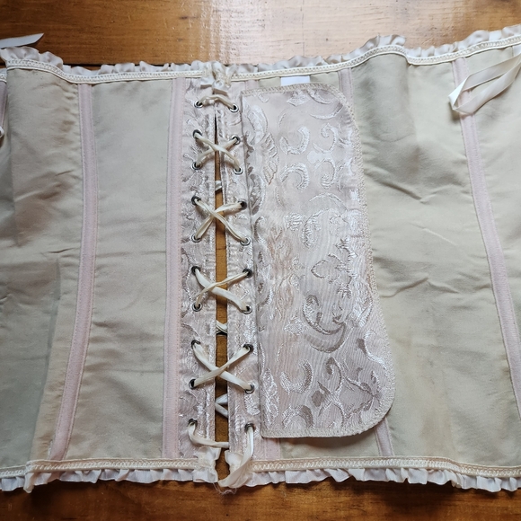 Laced Floral Print Corset Top Lace Up Back Shaping Womens Size 5XL - Picture 11 of 16